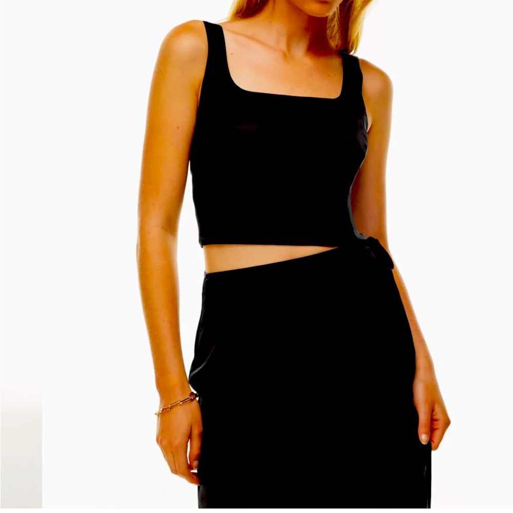 WILFRED Silk Satin Bustier Black
